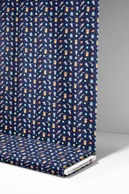 Space Animals Fabric - Shop now at American Fabric Prints