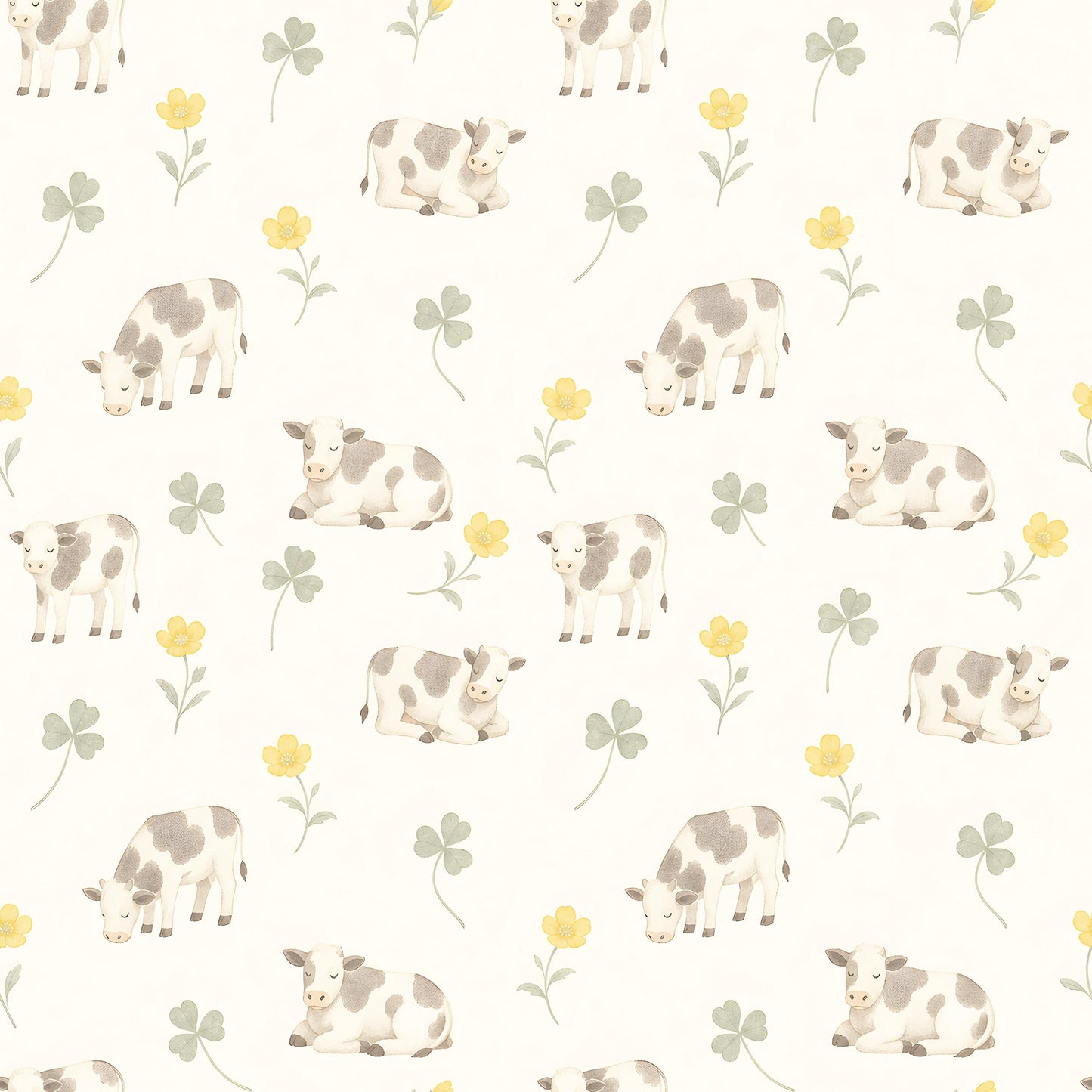 Cows and Clovers Fabric - Shop now at American Fabric Prints