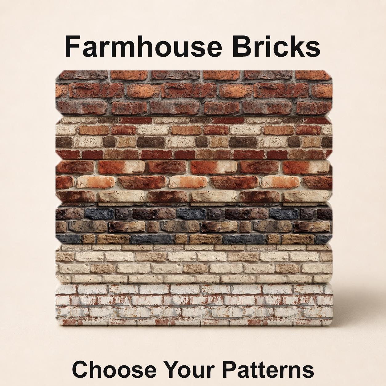 Farmhouse Bricks Fabric Bundle Set - Shop now at American Fabric Prints
