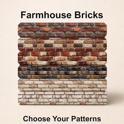 Farmhouse Bricks Fabric Bundle Set - Shop now at American Fabric Prints