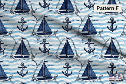 Blue Sailboat 2 Fabric Bundle Set - Shop now at American Fabric Prints