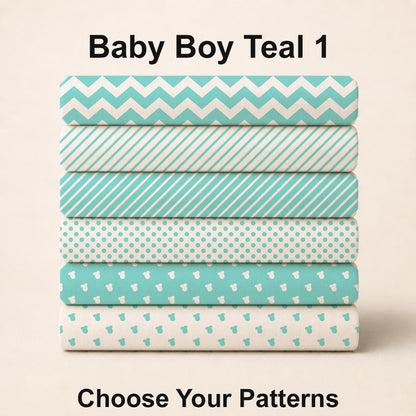 Baby Boy Teal 1 Fabric Bundle Set - Shop now at American Fabric Prints