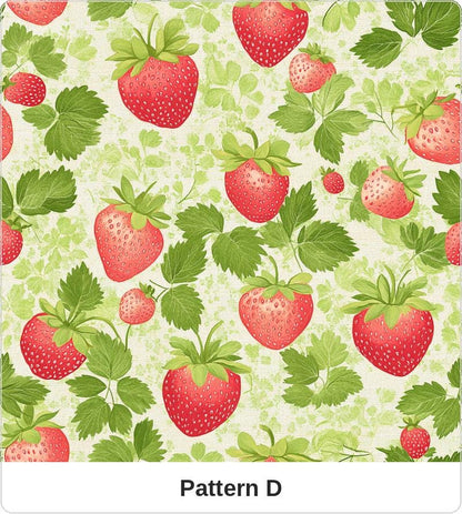 Strawberry Coordinate Fabric | Strawberry Cotton Fabric | Summer Themed Quilt Fabric | Strawberries | Made in USA | American Fabric Prints