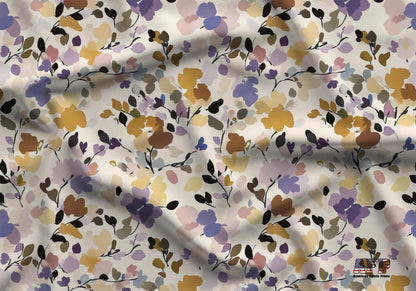 Abstract Purple Floral Fabric - Shop now at American Fabric Prints