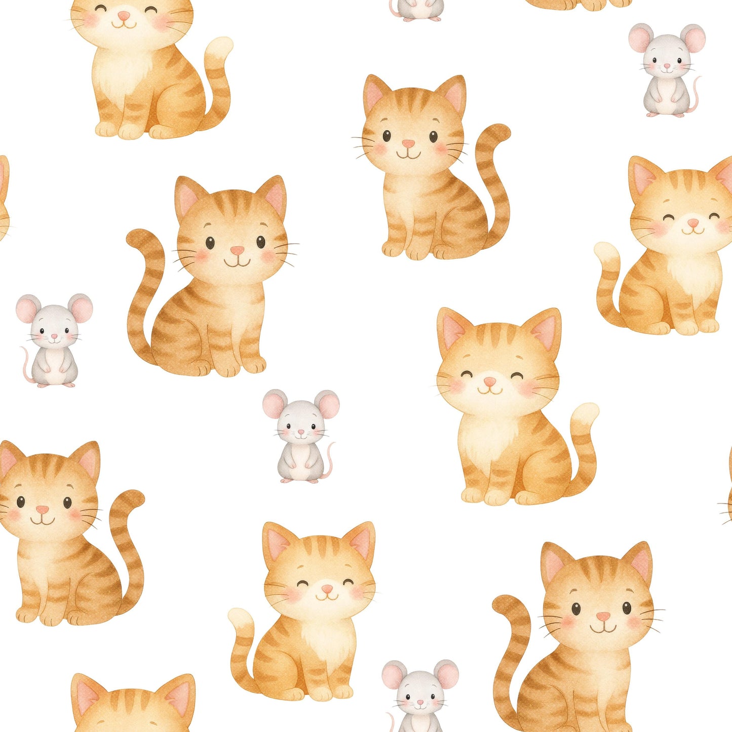 Cat and Mouse Fabric - Shop now at American Fabric Prints