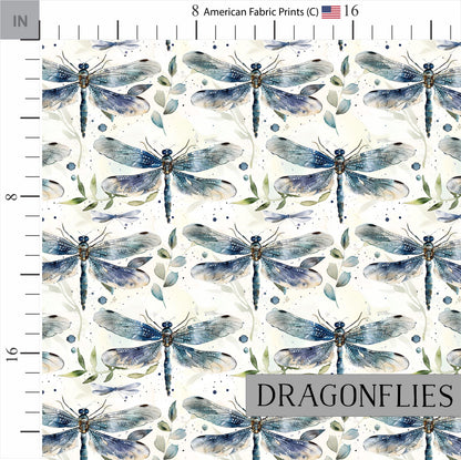 Dragonfly Fabric | Premium Cotton Quilt Fabric | Spring Lake Quilting Cotton | Made in the USA | American Fabric Prints | Dragonflies Quilt