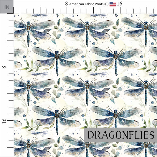 Dragonfly Fabric | Premium Cotton Quilt Fabric | Spring Lake Quilting Cotton | Made in the USA | American Fabric Prints | Dragonflies Quilt