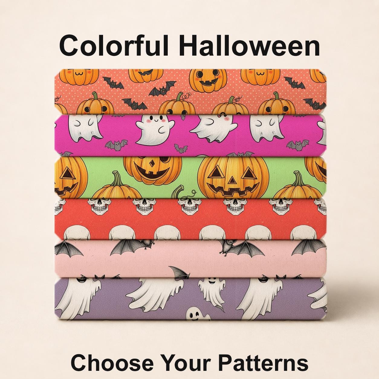 Colorful Halloween Fabric Bundle Set - Shop now at American Fabric Prints