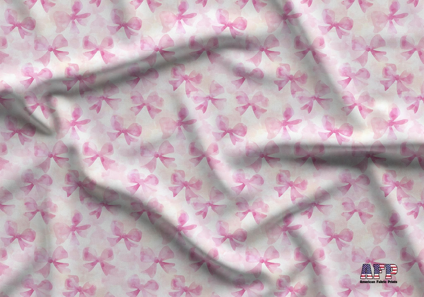 Preppy Watercolor Coquette Fabric - Shop now at American Fabric Prints