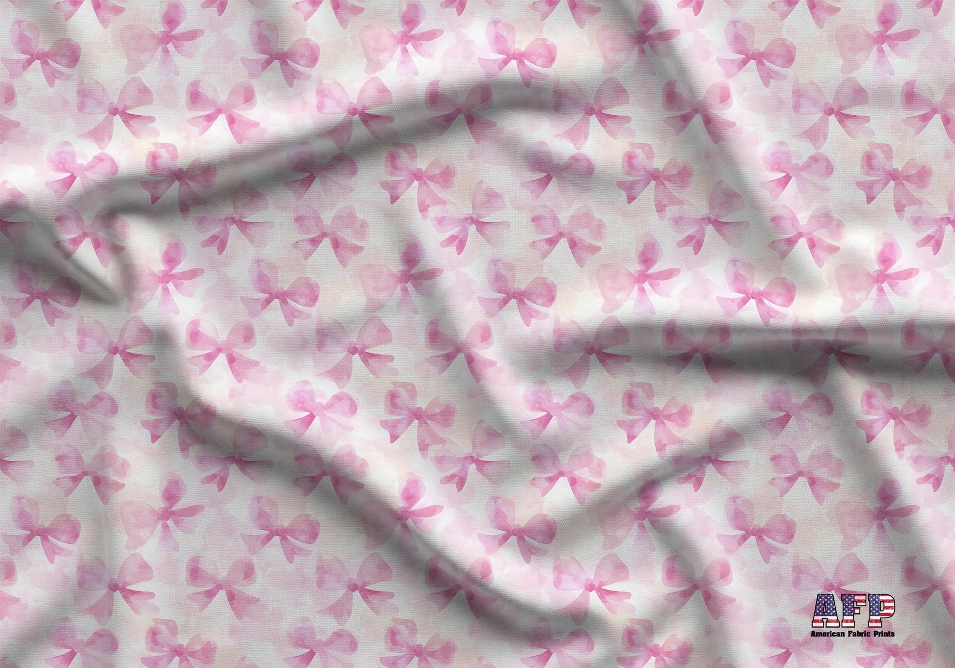 Preppy Watercolor Coquette Fabric - Shop now at American Fabric Prints
