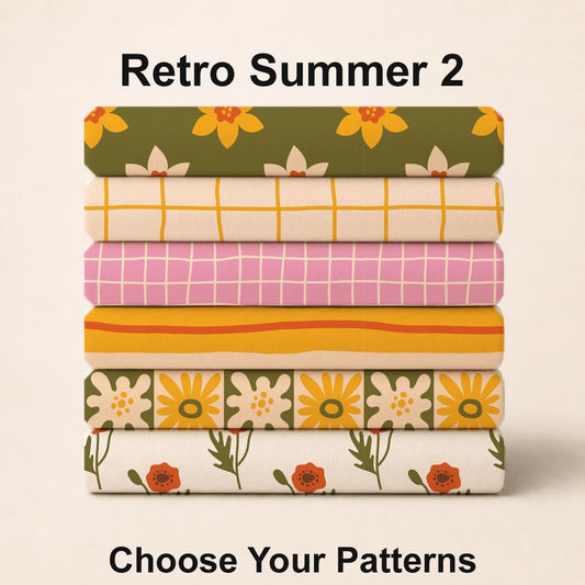 Retro Summer 2 Fabric Bundle Set - Shop now at American Fabric Prints