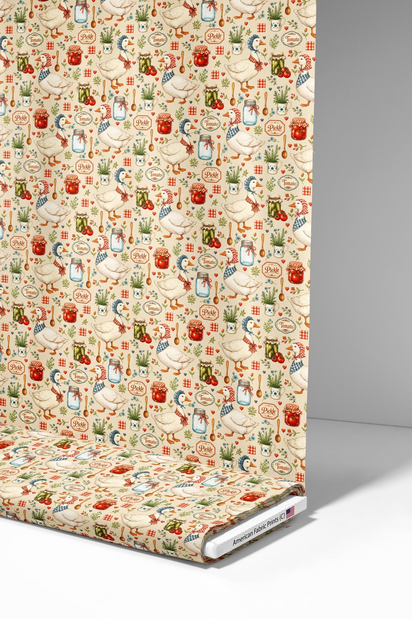 Vintage Country Goose Kitchen Fabric - Shop now at American Fabric Prints