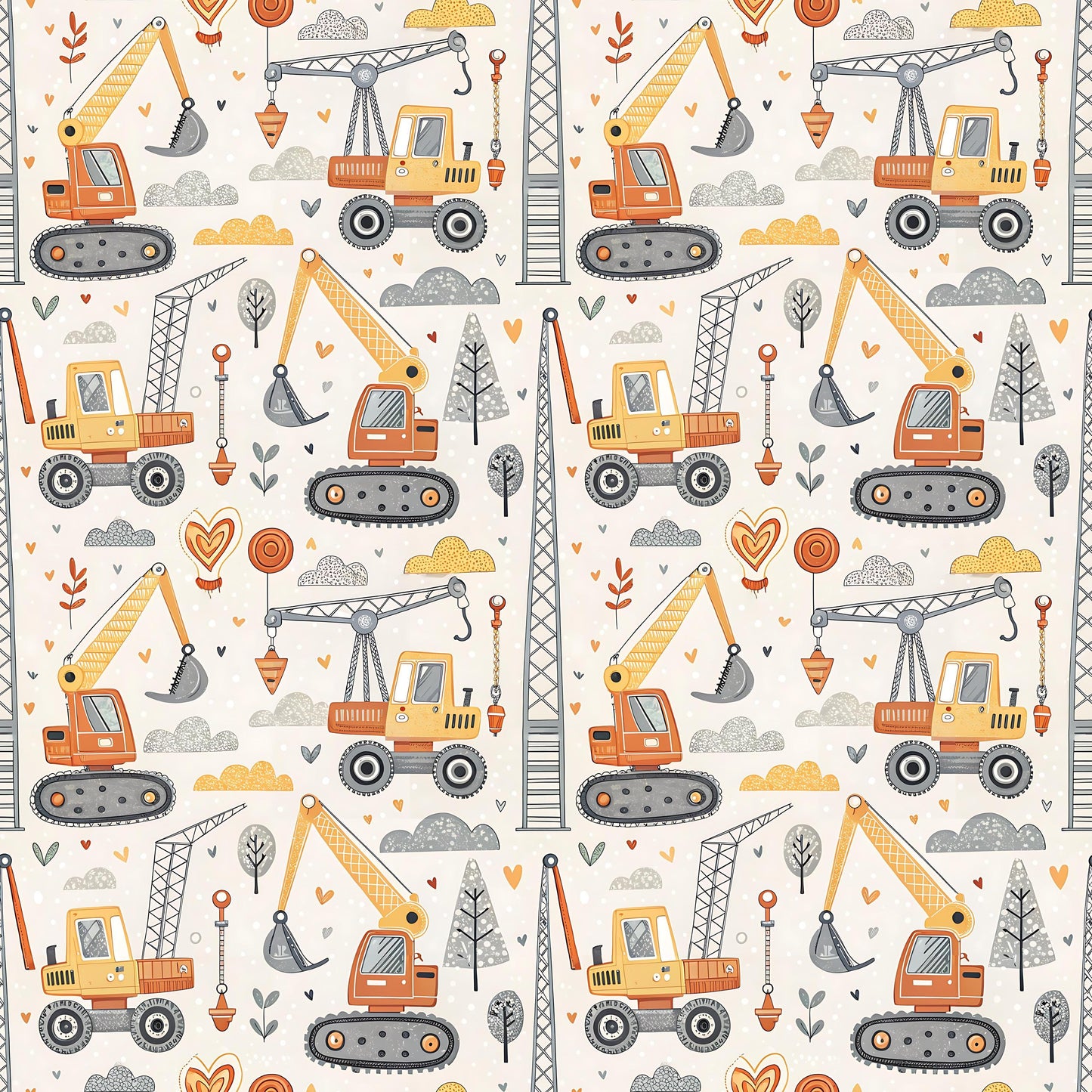 Heavy Machinery Fabric - Shop now at American Fabric Prints
