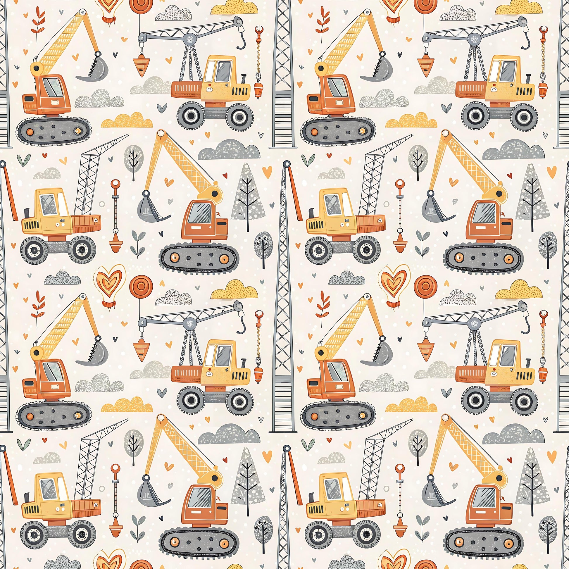 Heavy Machinery Fabric - Shop now at American Fabric Prints
