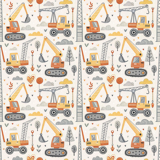 Heavy Machinery Fabric - Shop now at American Fabric Prints