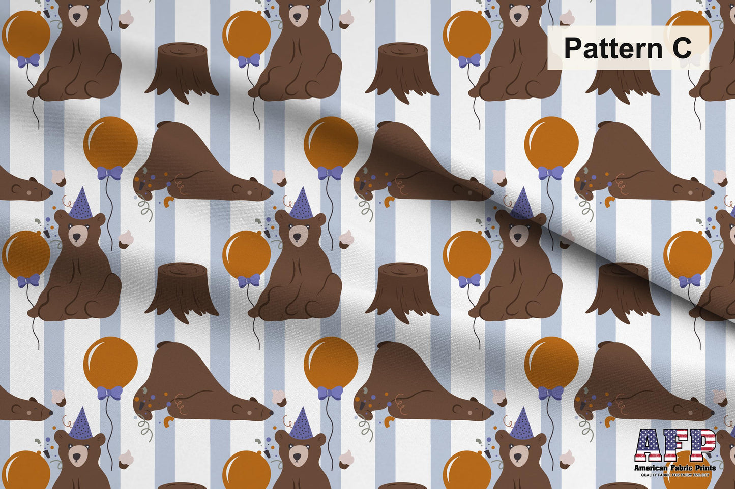 Birthday Animals Fabric Coordinates. Choose Your Patterns or Choose them All! Pattern C Shown. Shop now at American Fabric Prints.