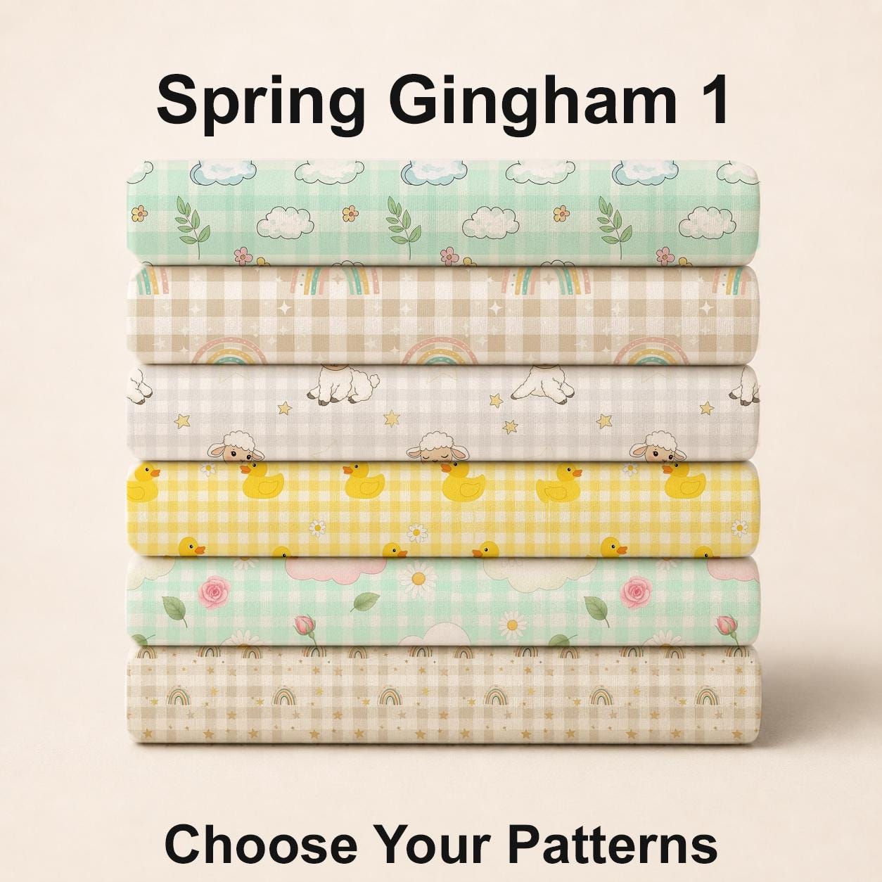Spring Gingham 1 Fabric Bundle Set - Shop now at American Fabric Prints