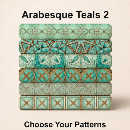 Arabesque Teals 2 Fabric Bundle Set - Shop now at American Fabric Prints