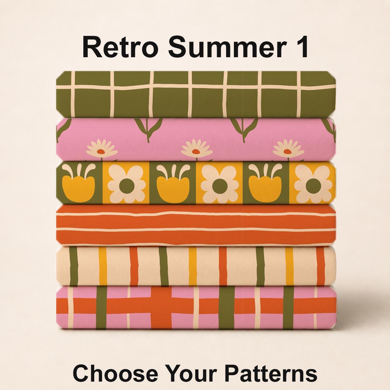 Retro Summer 1 Fabric Bundle Set - Shop now at American Fabric Prints