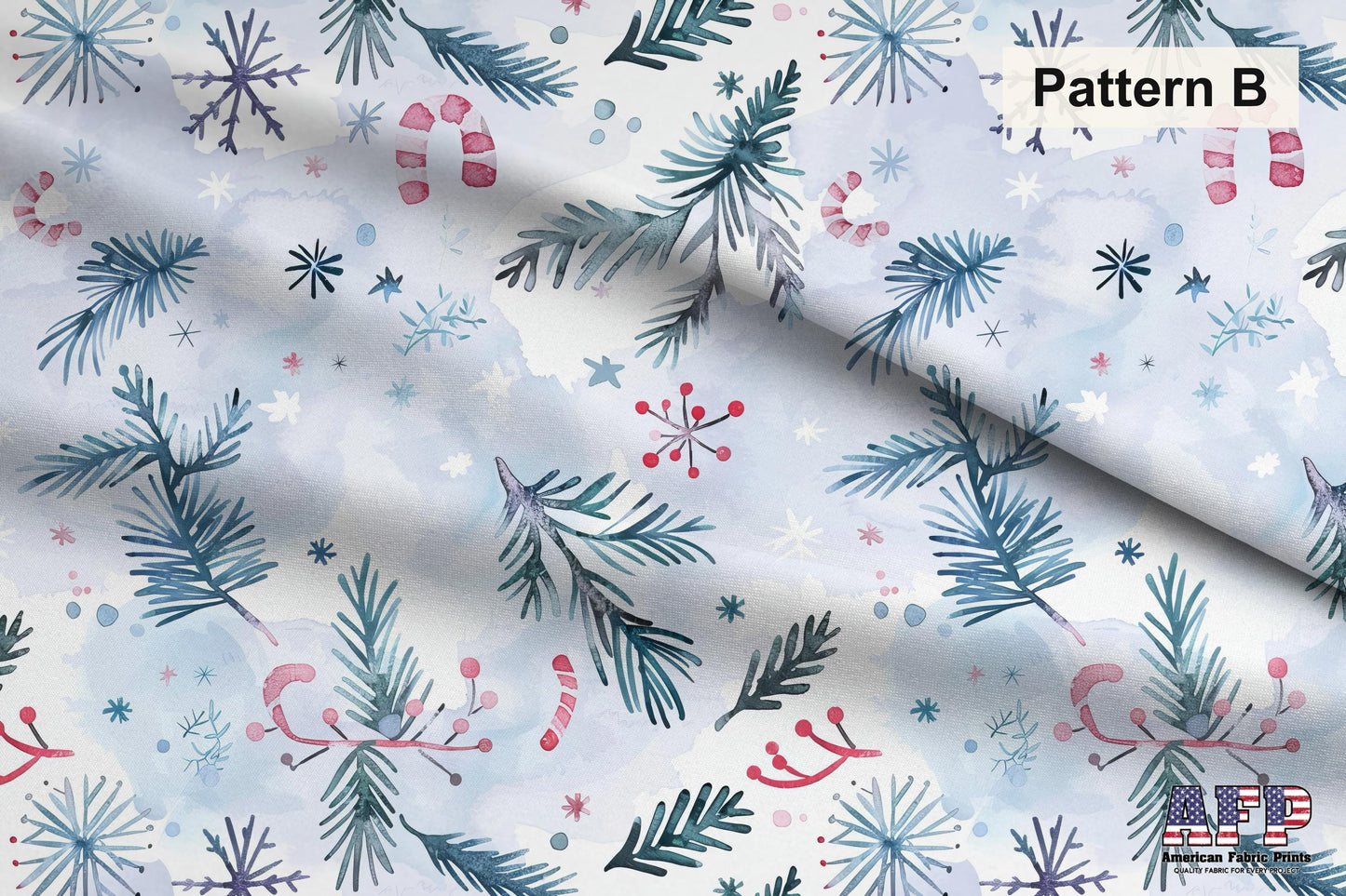 Watercolor Christmas Fabric Bundle Set - Shop now at American Fabric Prints