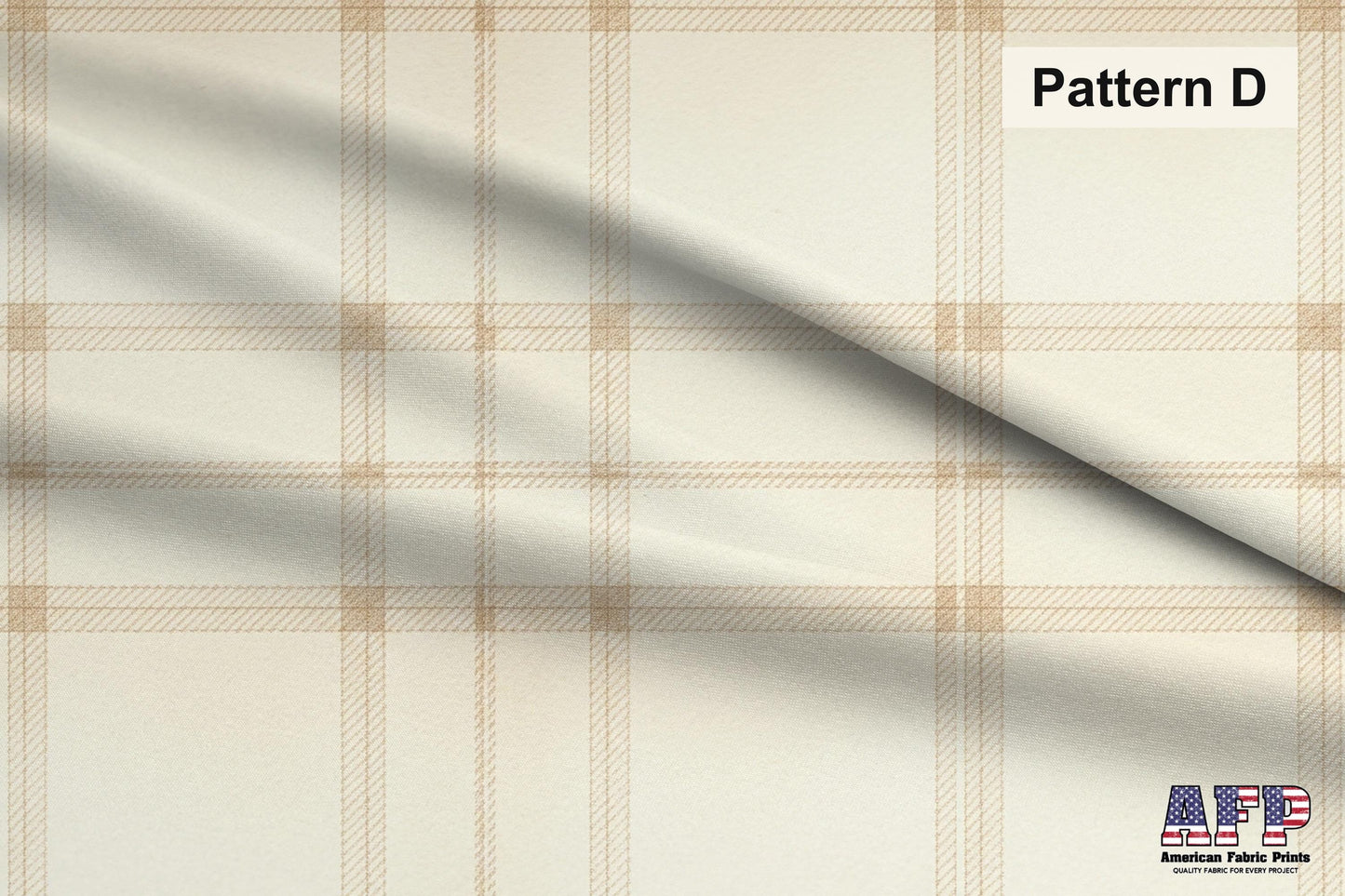 Beige Plaid 4 Fabric Bundle Set - Shop now at American Fabric Prints