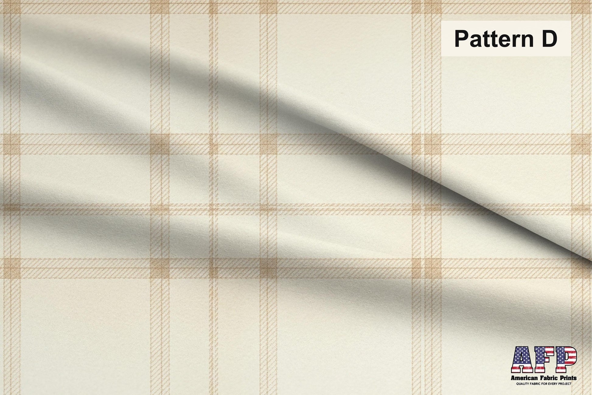 Beige Plaid 4 Fabric Bundle Set - Shop now at American Fabric Prints