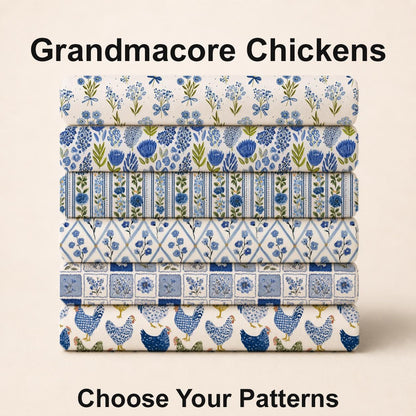 Grandmacore Chickens Fabric Bundle Set - Shop now at American Fabric Prints