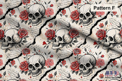 Playful Gothic Skulls Fabric Bundle Set - Shop now at American Fabric Prints