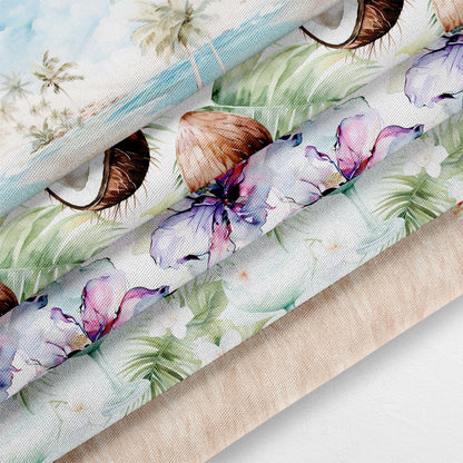 Tropical Quilt Fabric Coordinates | Island Fabric Bundle | Tropical Themed Cotton Fabric | Fabric | Made in USA | American Fabric Prints