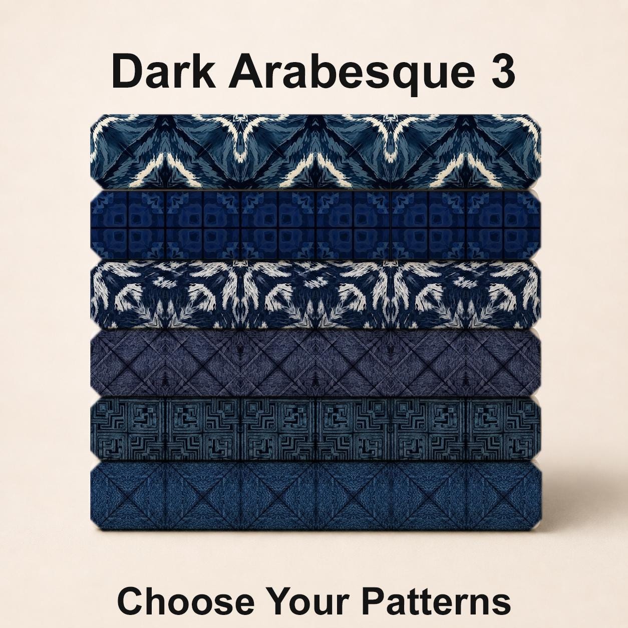 Dark Arabesque 3 Fabric Bundle Set - Shop now at American Fabric Prints