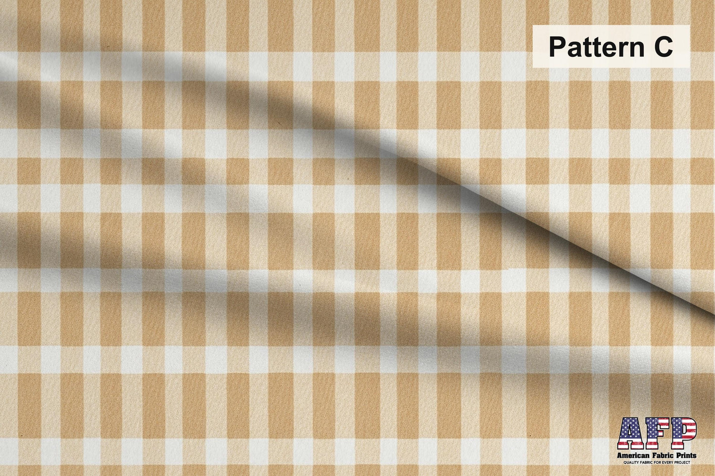 Beige Plaid 2 Fabric Bundle Set - Shop now at American Fabric Prints