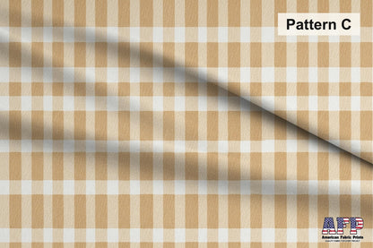 Beige Plaid 2 Fabric Bundle Set - Shop now at American Fabric Prints