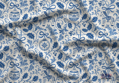 Christmas Horse Toile Fabric - Shop now at American Fabric Prints