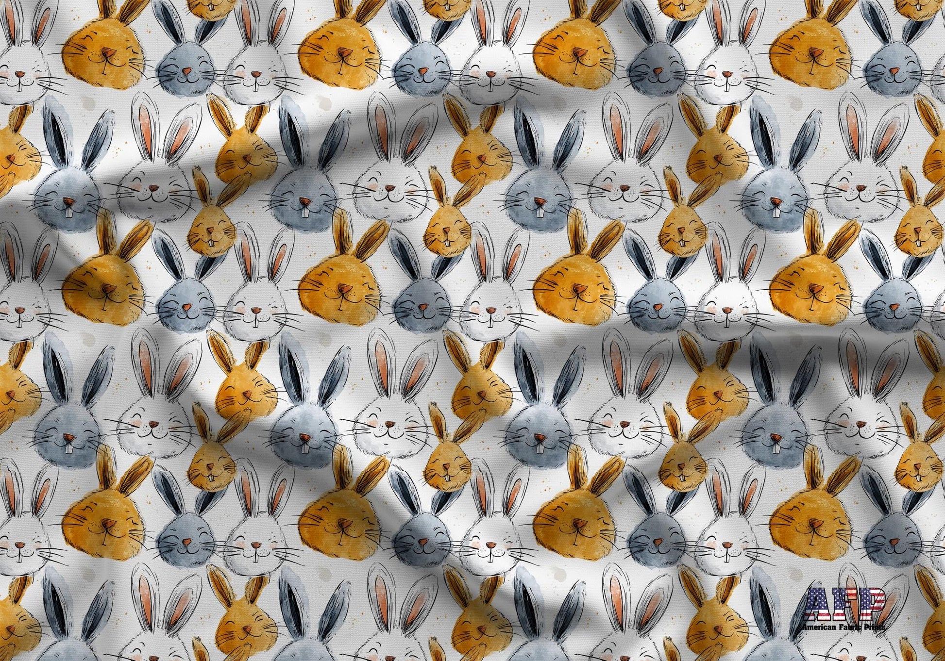 Happy Bunnies Fabric - Shop now at American Fabric Prints
