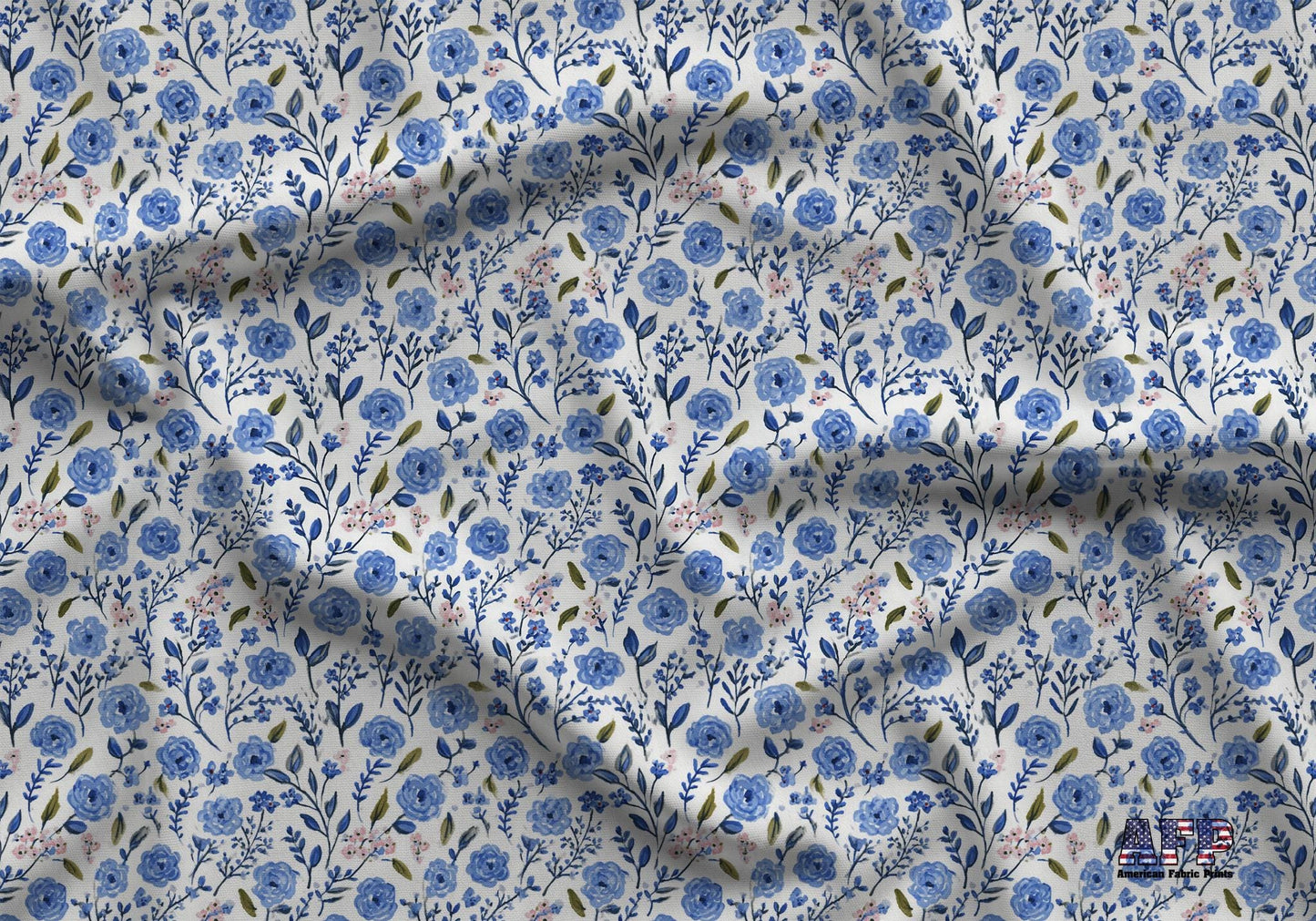 Blue and Pink Grandmacore Fabric - Shop now at American Fabric Prints