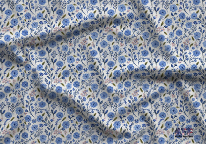 Blue and Pink Grandmacore Fabric - Shop now at American Fabric Prints