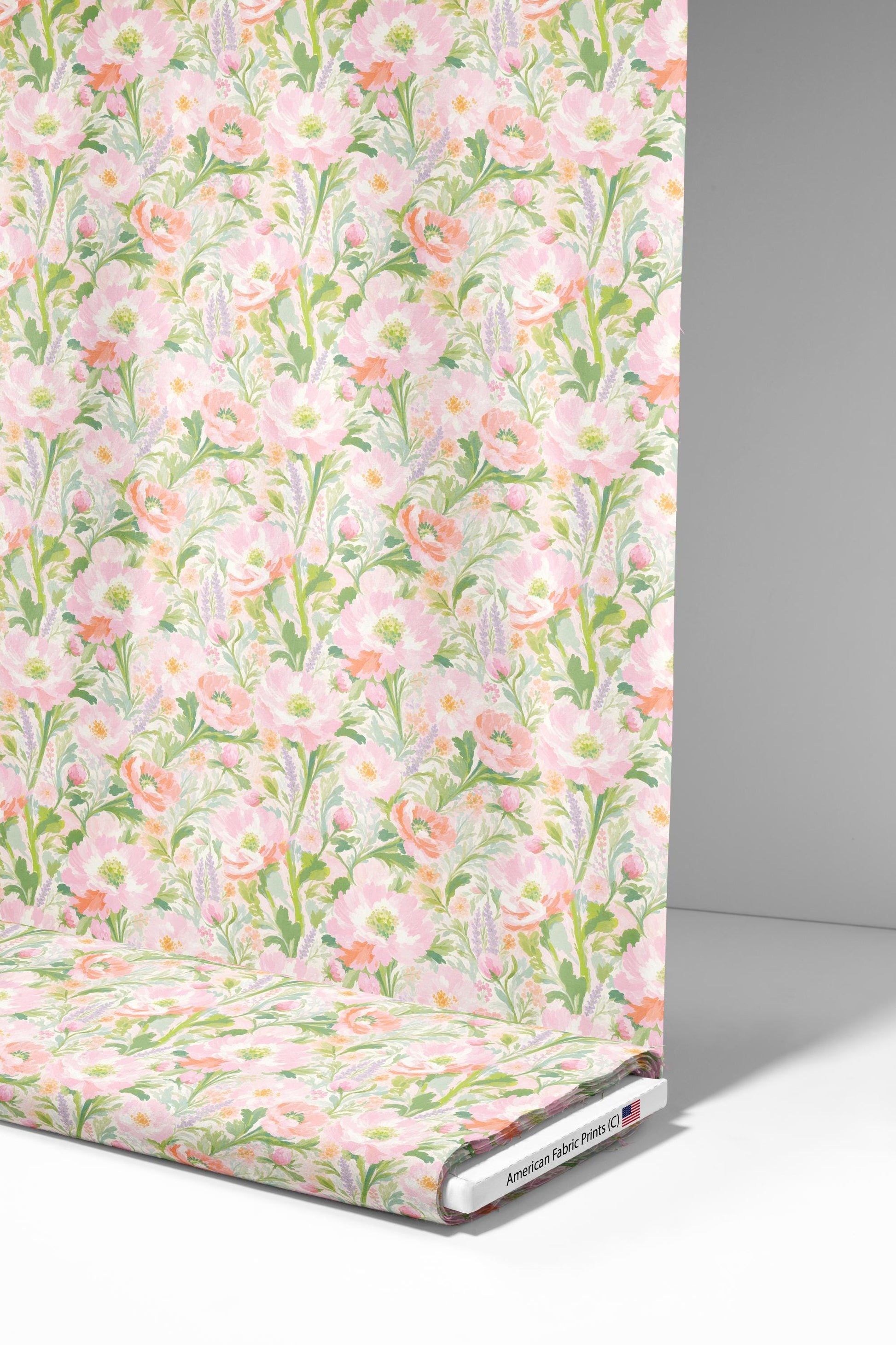 Pastel Floral Meadow Fabric - Shop now at American Fabric Prints