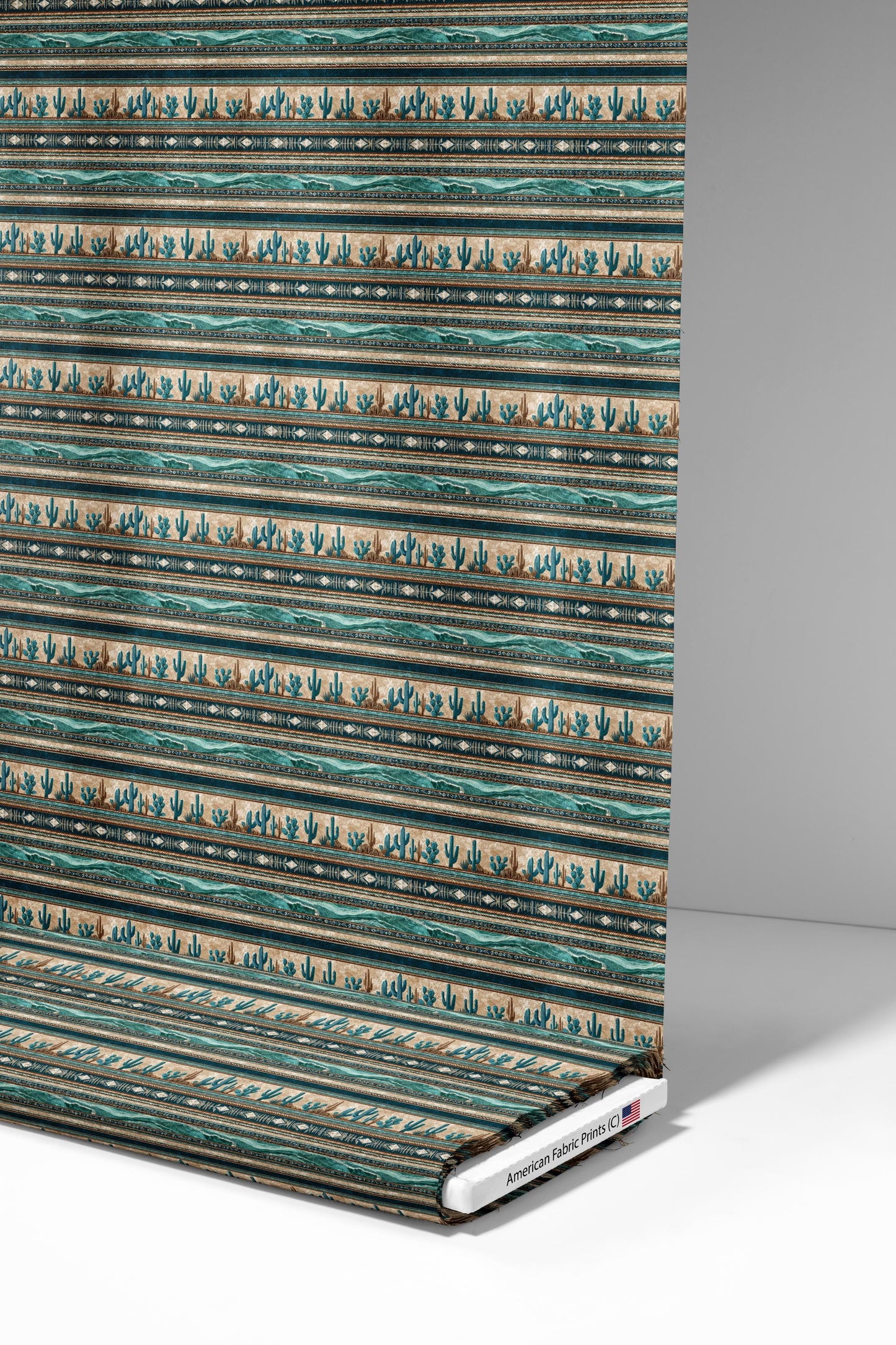 Aztec Southwest in Teal Fabric - Shop now at American Fabric Prints