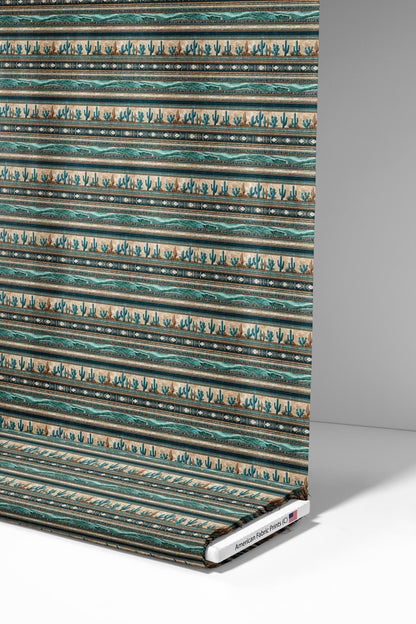 Aztec Southwest in Teal Fabric - Shop now at American Fabric Prints