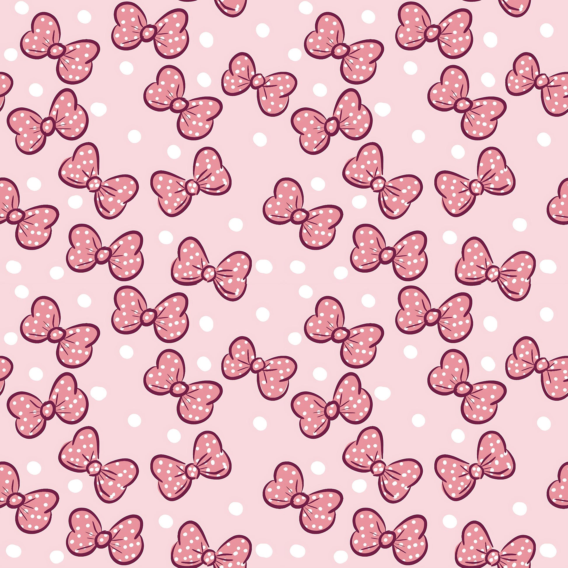 Pink Bow Fabric - Shop now at American Fabric Prints