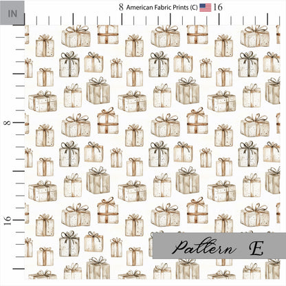 BOHO Christmas Quilting Fabric Set, Christmas Quilt Fabric, USA Made, Premium Cotton Christmas Quilting Fabric, American Fabric Prints