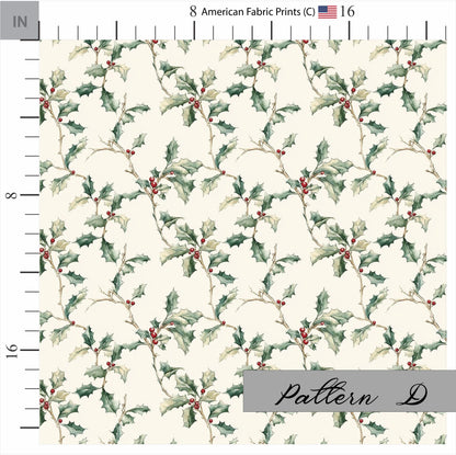 BOHO Christmas Quilting Fabric Set, Christmas Quilt Fabric, USA Made, Premium Cotton Christmas Quilting Fabric, American Fabric Prints