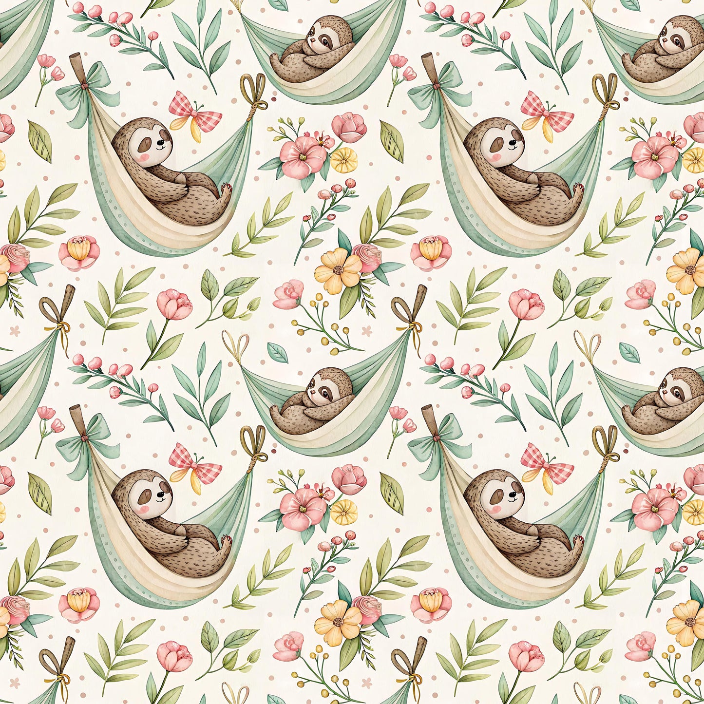 Sloth Dreams Fabric - Shop now at American Fabric Prints