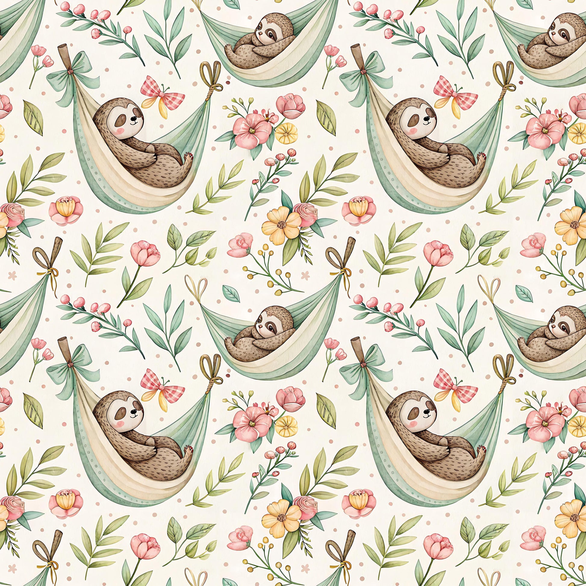 Sloth Dreams Fabric - Shop now at American Fabric Prints