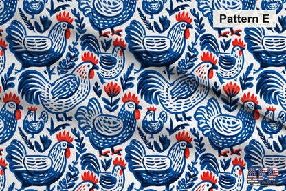 Blue Farmhouse Block Print Fabric Bundle Set - Shop now at American Fabric Prints