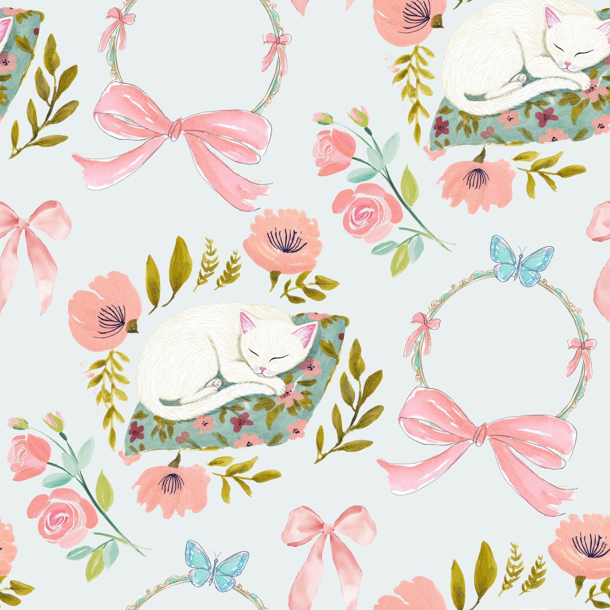 Cat Nap Fabric - Shop now at American Fabric Prints