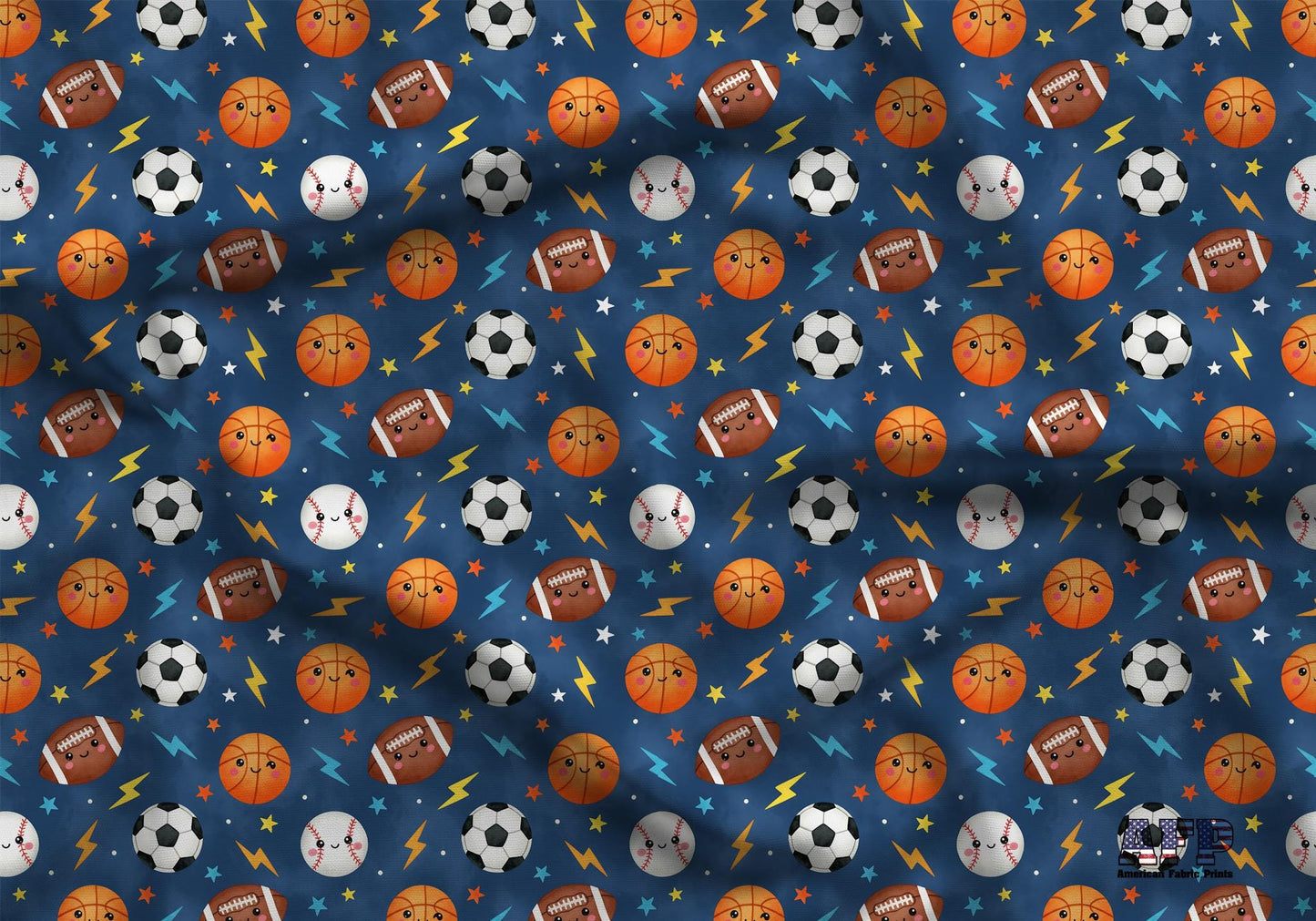 Smiling Sports Fabric - Shop now at American Fabric Prints