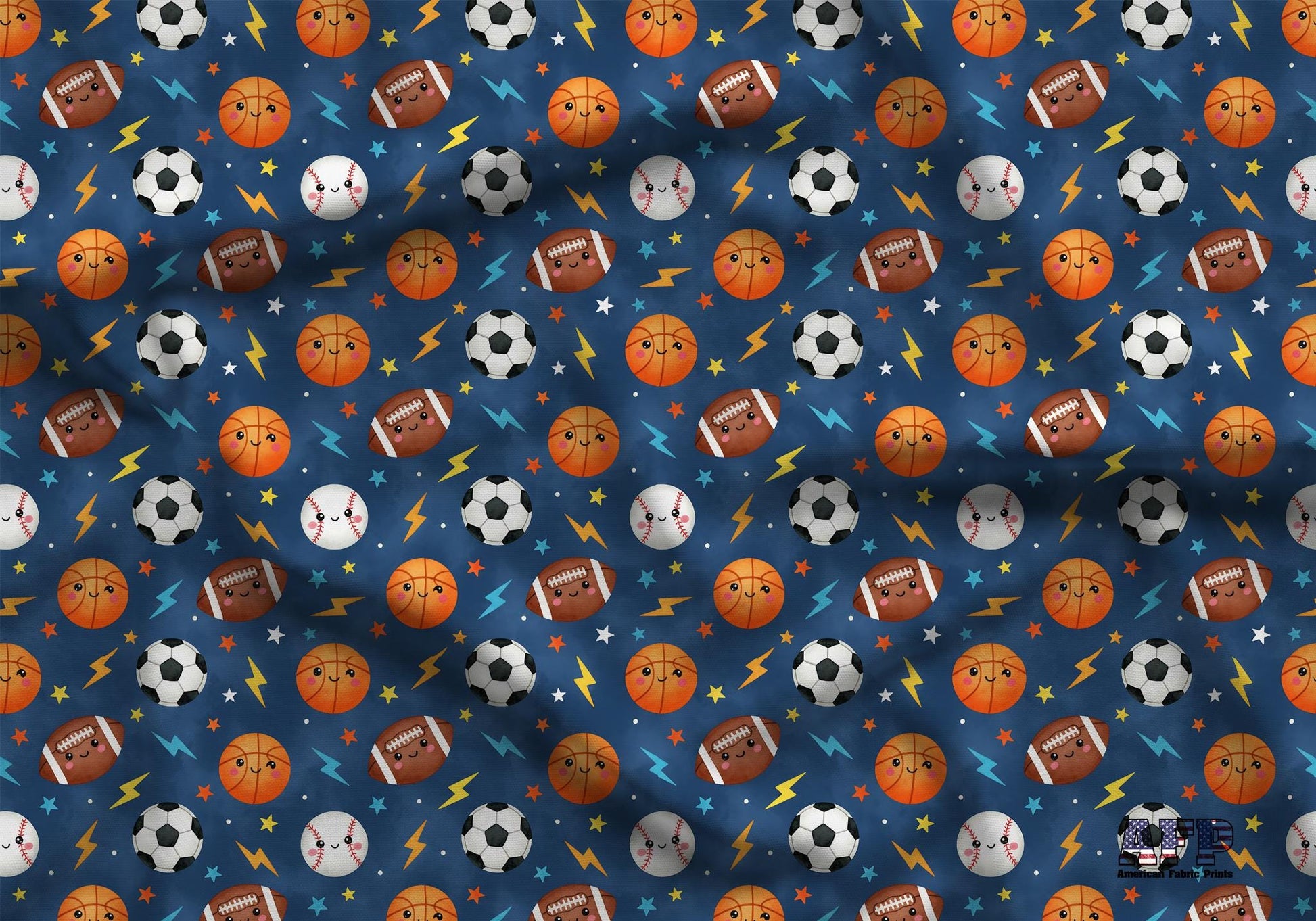 Smiling Sports Fabric - Shop now at American Fabric Prints