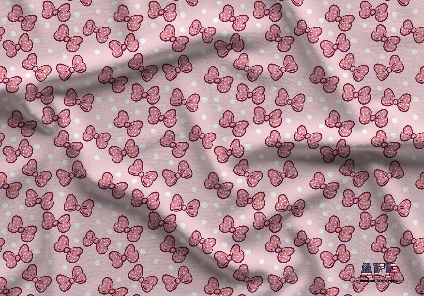 Pink Bow Fabric - Shop now at American Fabric Prints