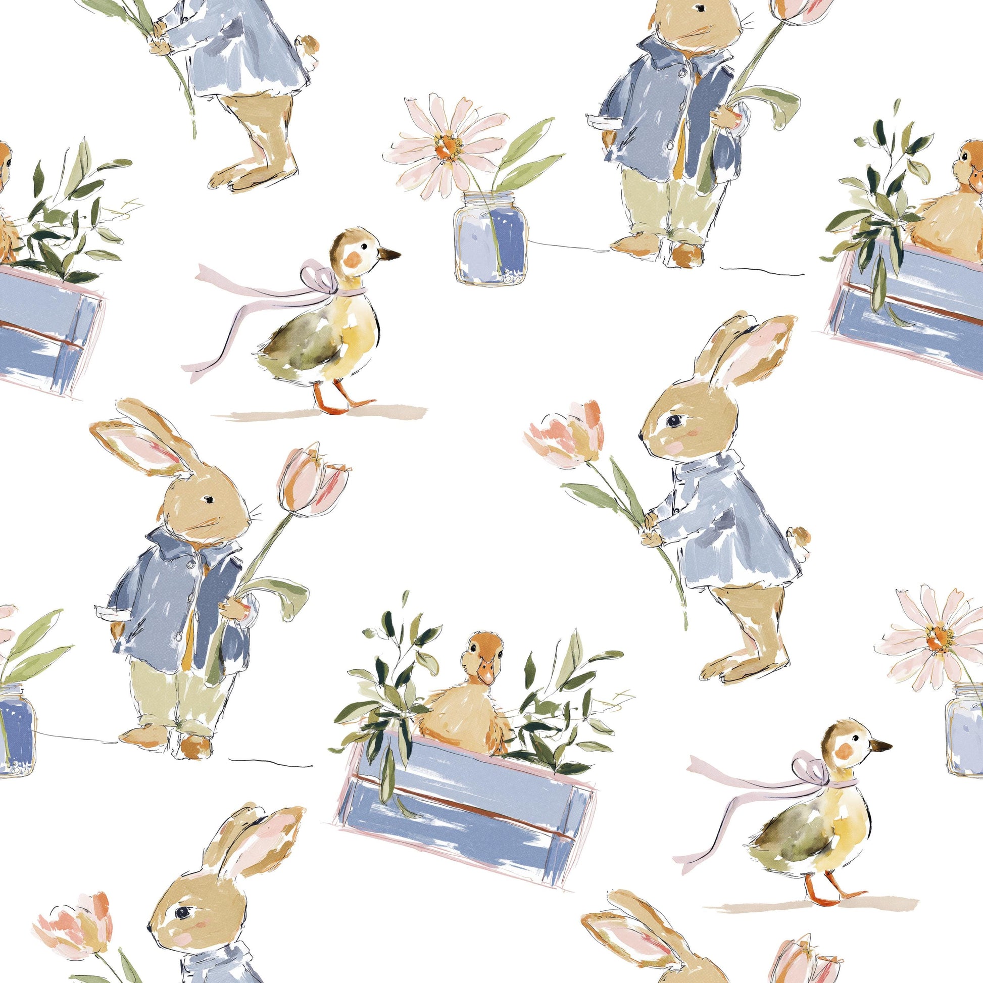 Charming Rabbit Fabric - Shop now at American Fabric Prints